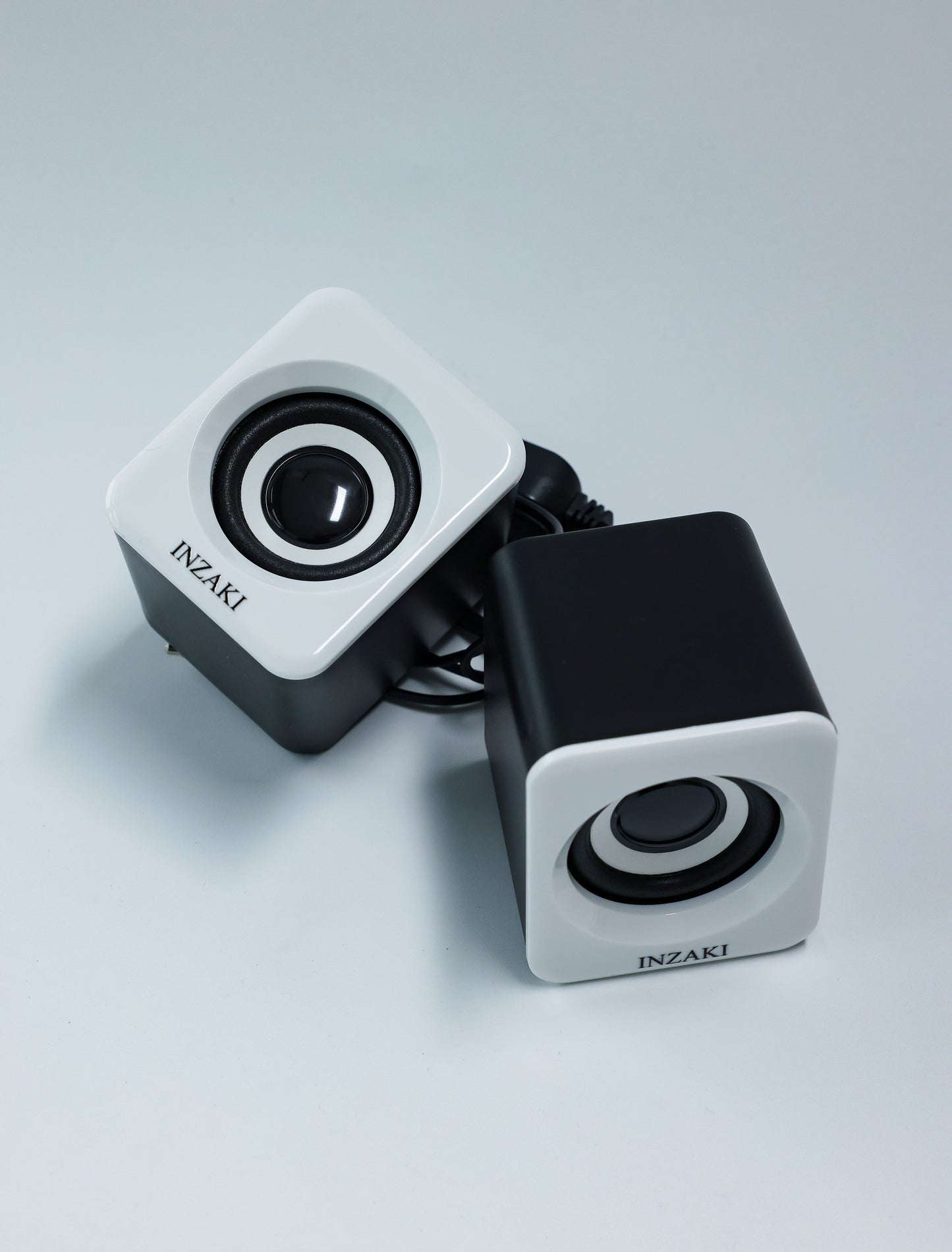 INZAKI Mini USB Computer Speakers with Enhanced Bass - Compact Soundbar for Desktop, Laptop & PC Setup