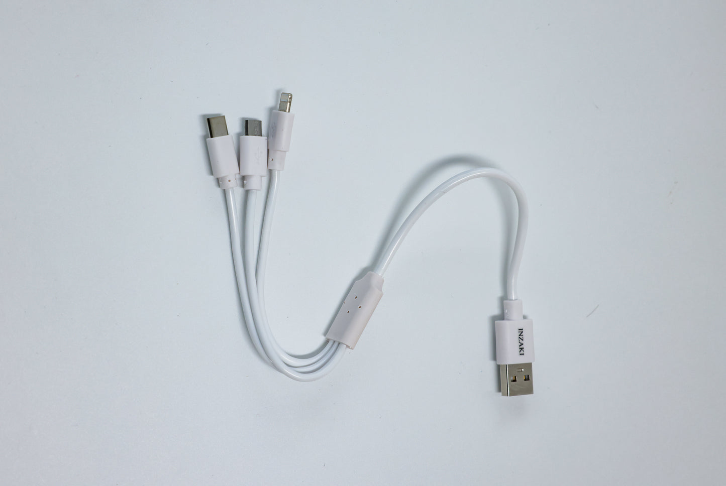 INZAKI 3-in-1 Fast Charging USB Cable - Super Speed Charger for Android/iPhone/Samsung Type C Devices(2 packs)