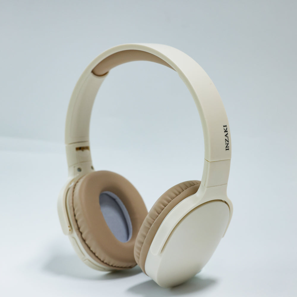 INZAKI Wireless Bluetooth Over-Ear Headphones - Hi-Res Audio with Deep Bass for Gaming, PC & Mobile Devices