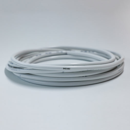 INZAKI Weatherproof Outdoor Electrical Cable - White Flexible Extension Cord for Indoor/Outdoor Power Supply 5 meters